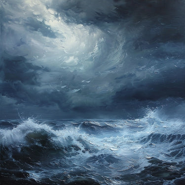Canvas of a Storm at Sea